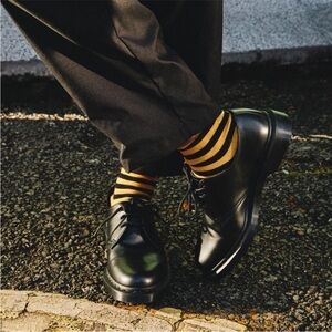 🆕DR MARTENS THIN STRIPE ORGANIC COTTEN BLEND SOCKS/UNISEX